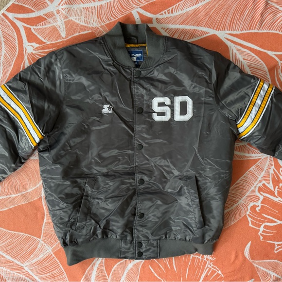 STARTER San Diego Fleet Varsity Bomber Jacket - Picture 2 of 11